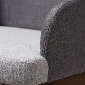 Baxton Studio Monte Mid-Century Modern Two-Tone Grey Fabric Armchair (Set of 2) Baxton Studio-dining chair-Minimal And Modern - 5