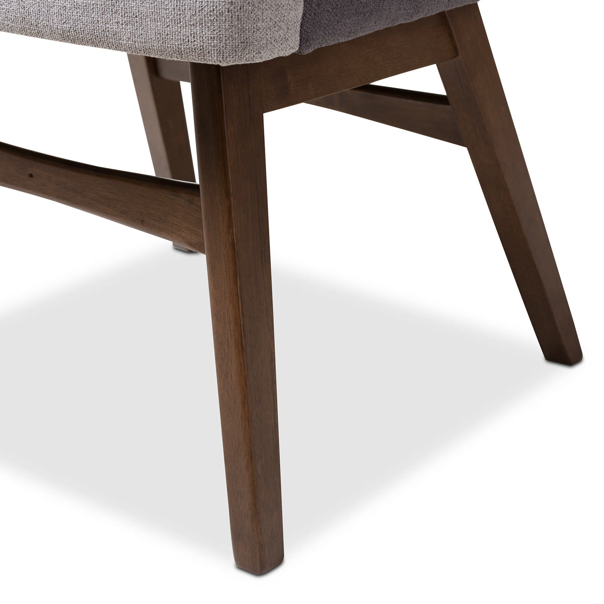 Baxton Studio Monte Mid-Century Modern Two-Tone Grey Fabric Armchair (Set of 2) Baxton Studio-dining chair-Minimal And Modern - 6