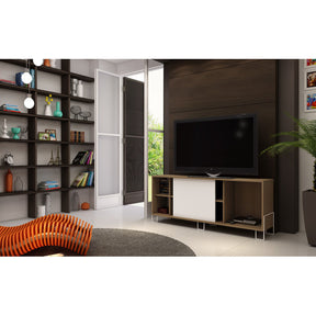 Manhattan Comfort Eye - catching Nacka TV Stand 2.0 with 4 Shelves-Minimal & Modern