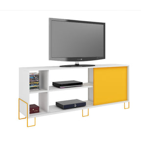 Manhattan Comfort Eye - catching Nacka TV Stand 2.0 with 4 Shelves-Minimal & Modern