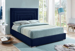 Meridian Furniture Nora Navy Velvet King Bed