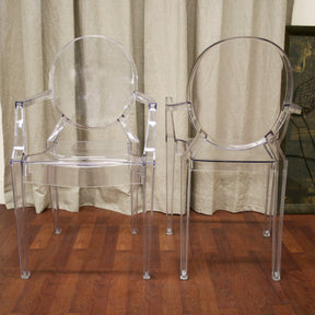 Baxton Studio Dymas Modern Acrylic Armed Ghost Chair (Set of 2) Baxton Studio-dining chair-Minimal And Modern - 4