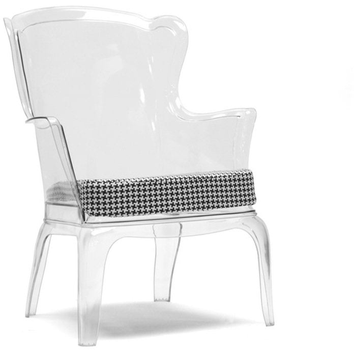Baxton Studio Tasha Clear Polycarbonate Modern Accent Chair Baxton Studio-chairs-Minimal And Modern - 1