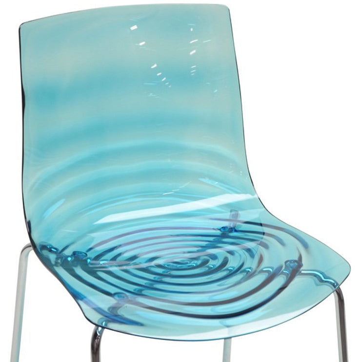 Baxton Studio Marisse Blue Plastic Modern Dining Chair (Set of 2) Baxton Studio-dining chair-Minimal And Modern - 3