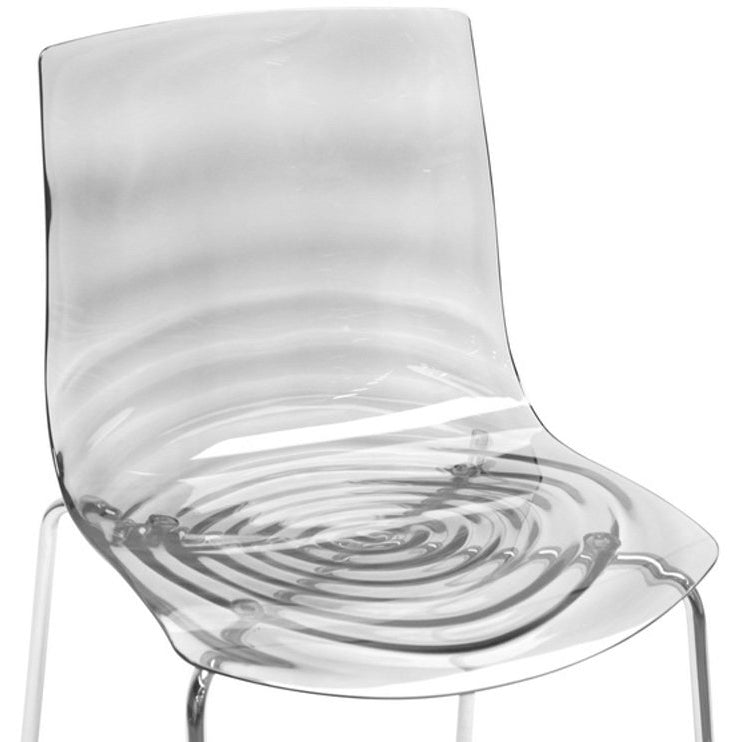 Baxton Studio Marisse Clear Plastic Modern Dining Chair (Set of 2) Baxton Studio-dining chair-Minimal And Modern - 3