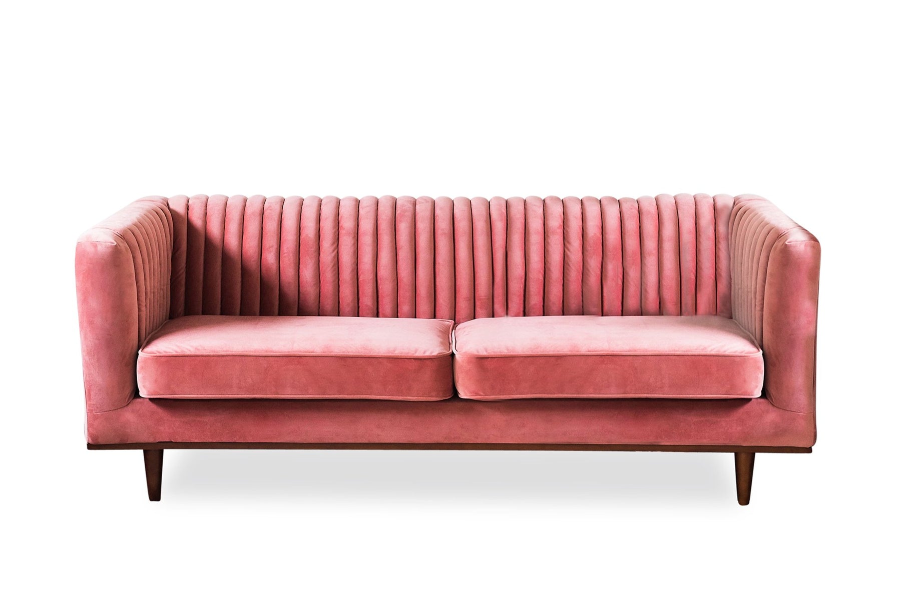 Edloe Finch Laurel Velvet Sofa, Blush Pink Velvet - EF-Z1-3S003P