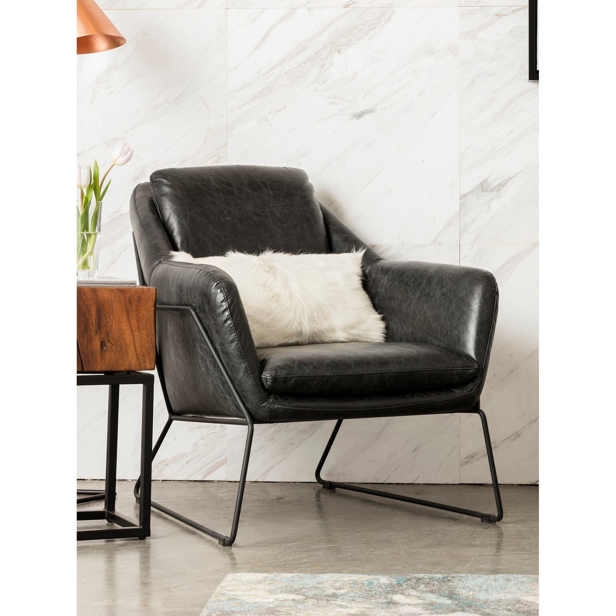 Moe's Home Collection Greer Club Chair Black - PK-1056-02 - Moe's Home Collection - lounge chairs - Minimal And Modern - 1