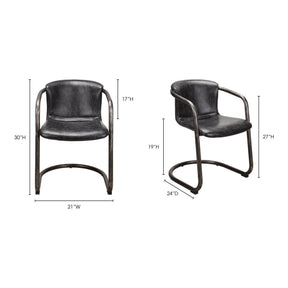 Moe's Home Collection Freeman Dining Chair Antique Black-Set of Two - PK-1059-02