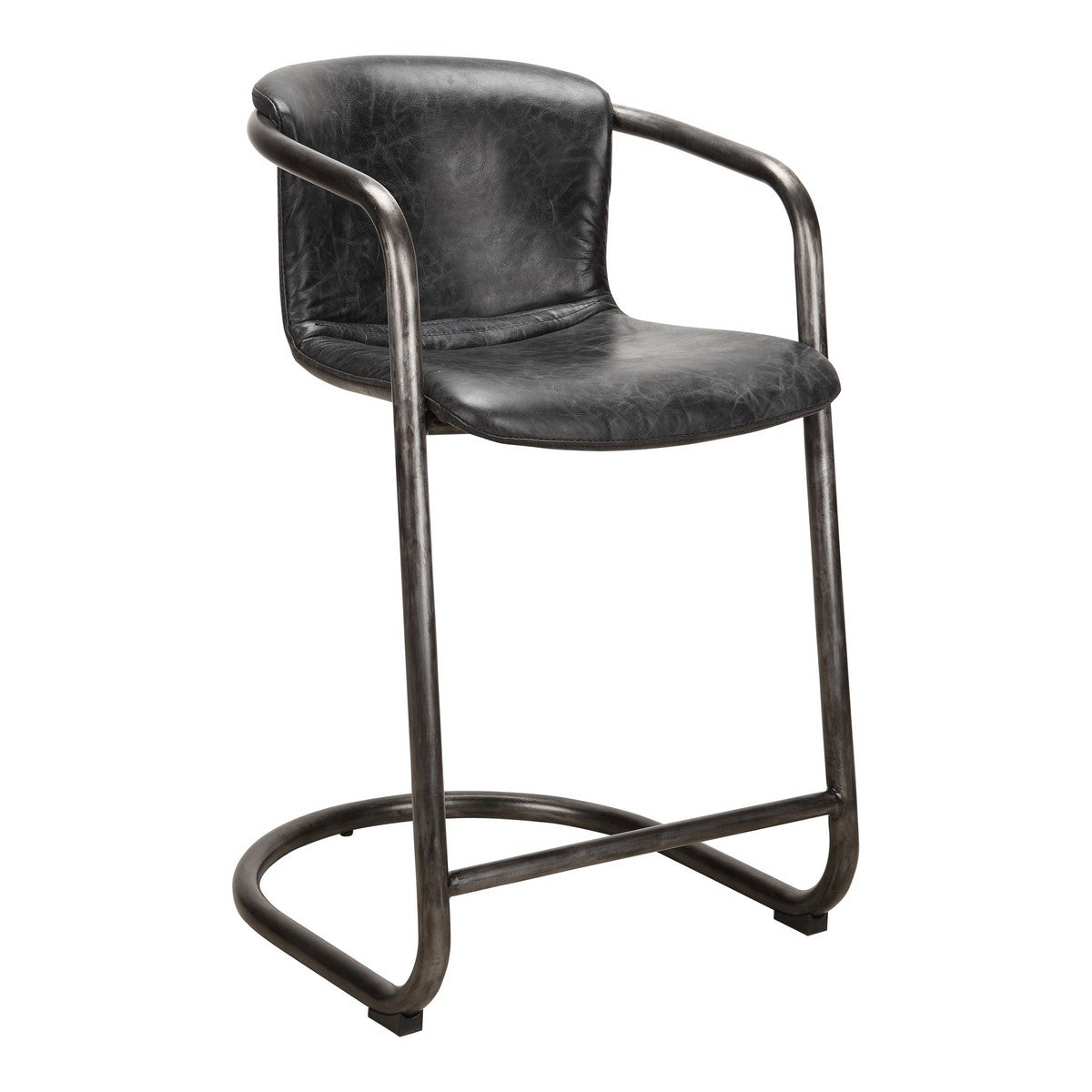 Moe's Home Collection Freeman Counter Stool Antique Black-Set of Two - PK-1061-02