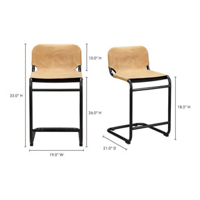 Moe's Home Collection Baker Counter Stool Tan-Set of Two - PK-1072-40