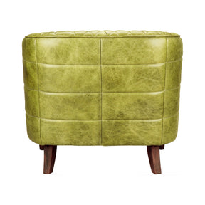 Moe's Home Collection Magdelan Tufted Leather Arm Chair Emerald - PK-1076-27