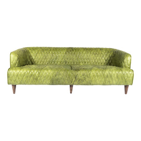Moe's Home Collection Magdelan Tufted Leather Sofa Emerald - PK-1077-27