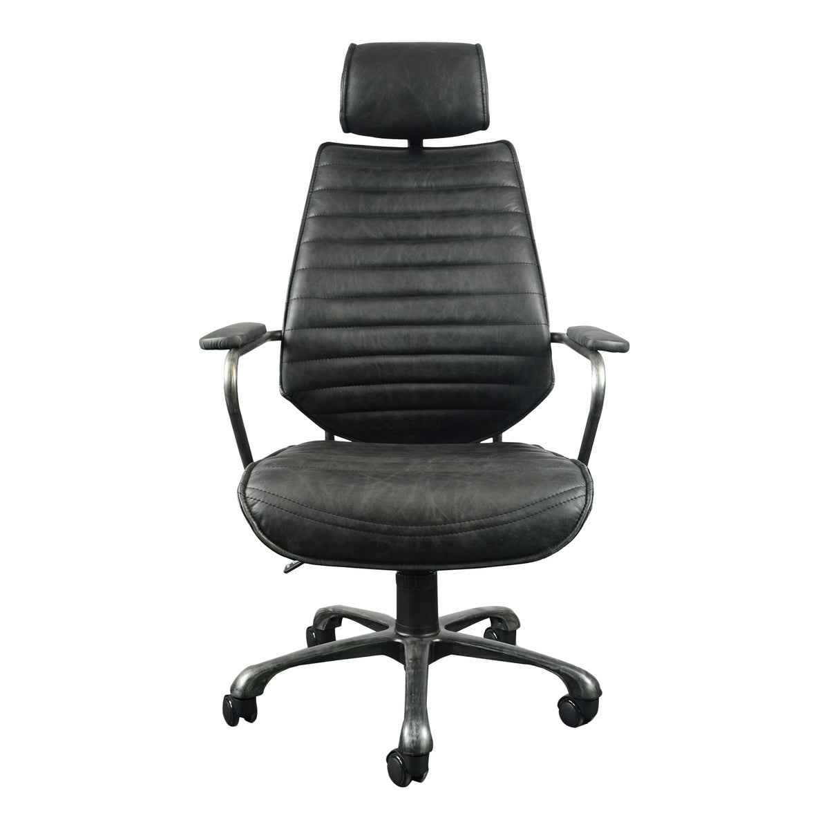 Moe's Home Collection Executive Swivel office Chair Black - PK-1081-02 - Moe's Home Collection - Office Chairs - Minimal And Modern - 1