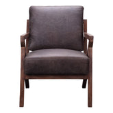 Moe's Home Collection Drexel Arm Chair Antique Ebony - PK-1084-47 - Moe's Home Collection - lounge chairs - Minimal And Modern - 1