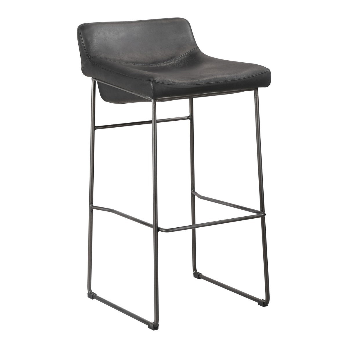 Moe's Home Collection Starlet Barstool Black-Set of Two - PK-1107-02