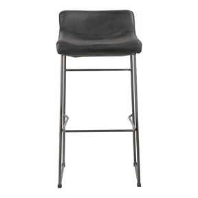 Moe's Home Collection Starlet Barstool Black-Set of Two - PK-1107-02 - Moe's Home Collection - Bar Stools - Minimal And Modern - 1