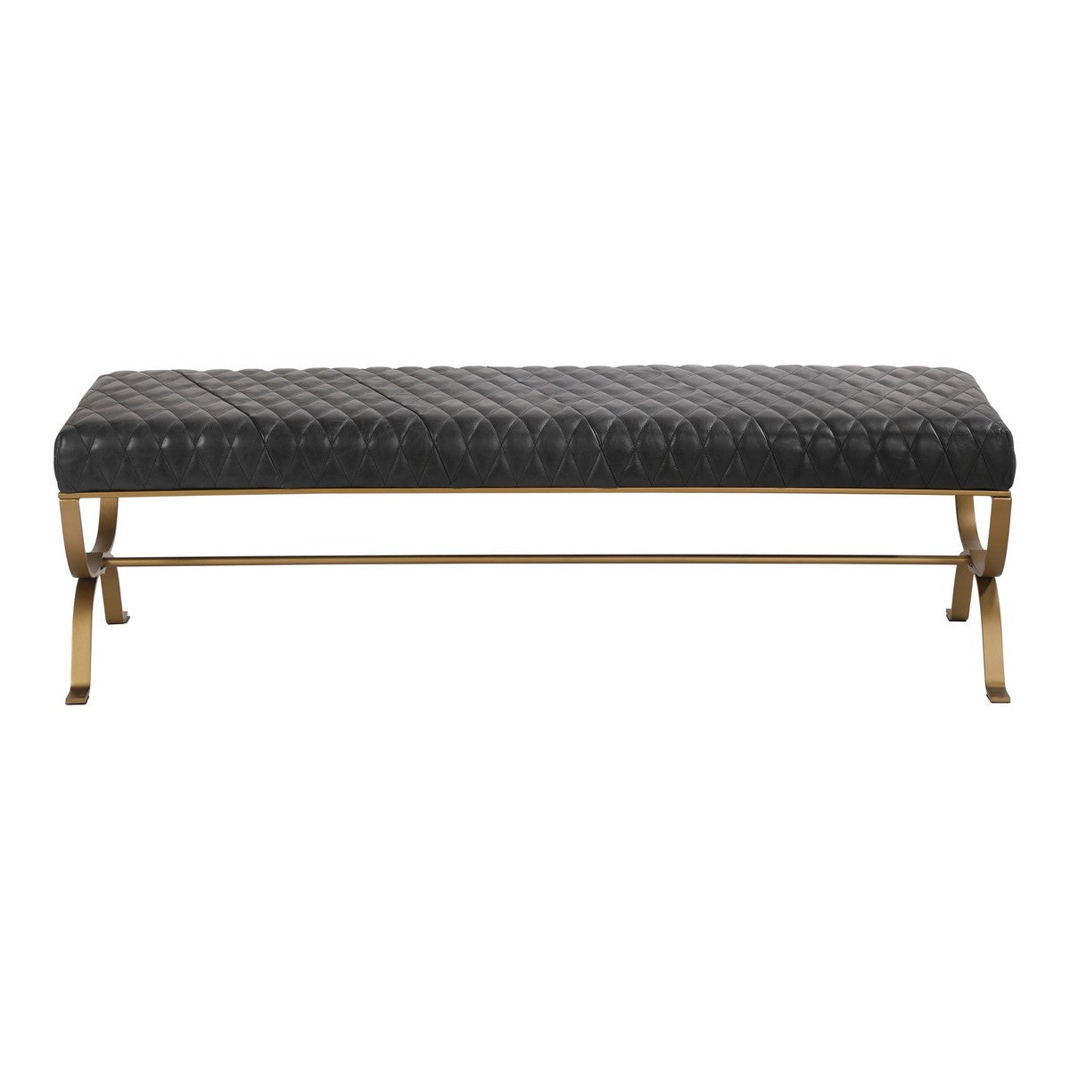 Moe's Home Collection Teatro Bench Antique Black - PK-1109-02 - Moe's Home Collection - Benches - Minimal And Modern - 1