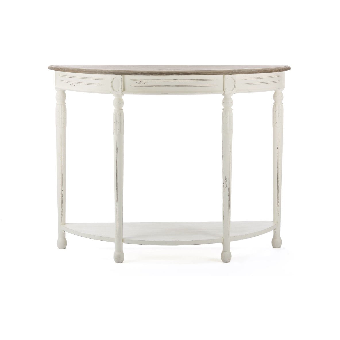 Baxton Studio Vologne Traditional White Wood French Console Table Baxton Studio-side tables-Minimal And Modern - 1