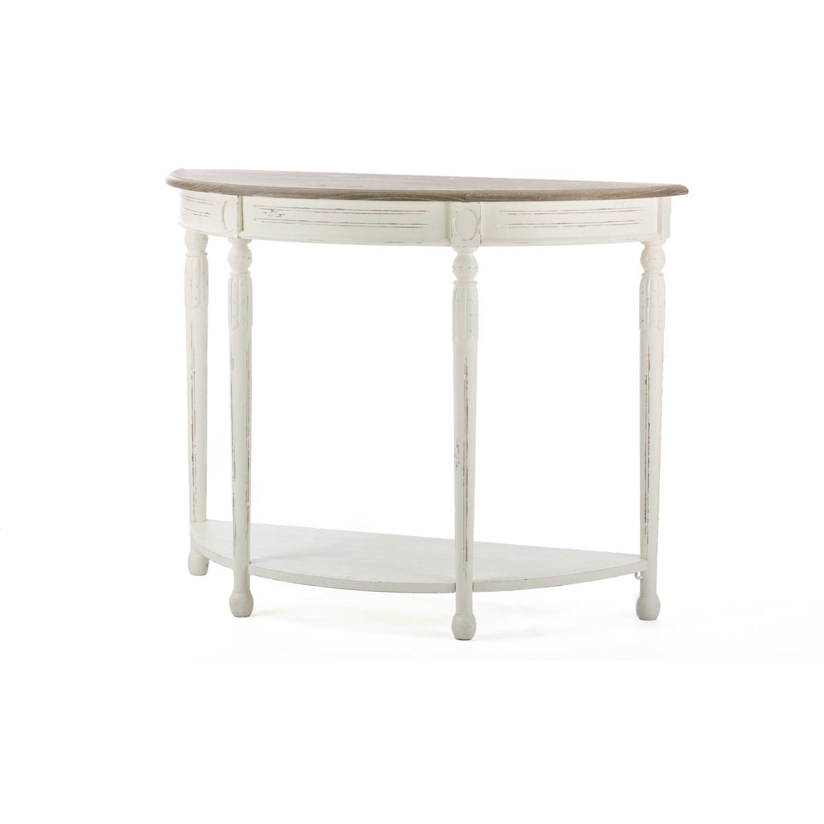 Baxton Studio Vologne Traditional White Wood French Console Table Baxton Studio-side tables-Minimal And Modern - 2