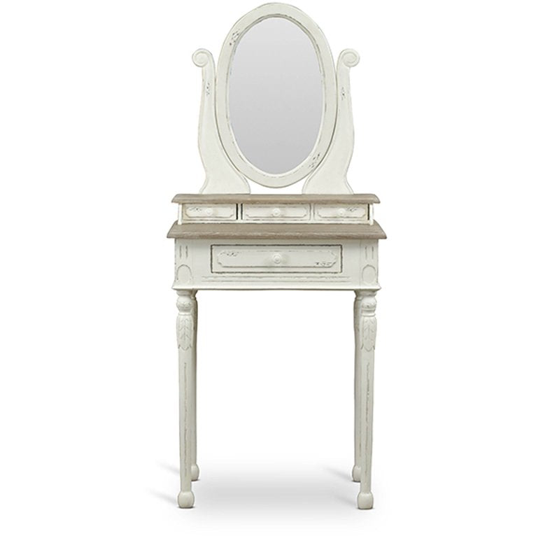 Baxton Studio Anjou Traditional French Accent Dressing Table with Mirror Baxton Studio--Minimal And Modern - 2