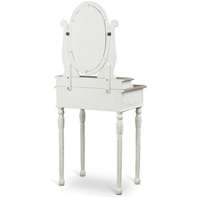 Baxton Studio Anjou Traditional French Accent Dressing Table with Mirror Baxton Studio--Minimal And Modern - 6