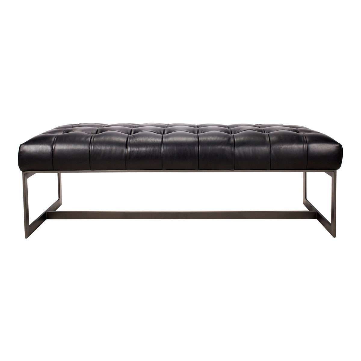 Moe's Home Collection Wyatt Leather Bench Black - QN-1002-02