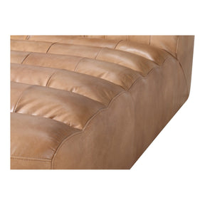 Moe's Home Collection Ramsay Leather Chaise Tan - QN-1010-40