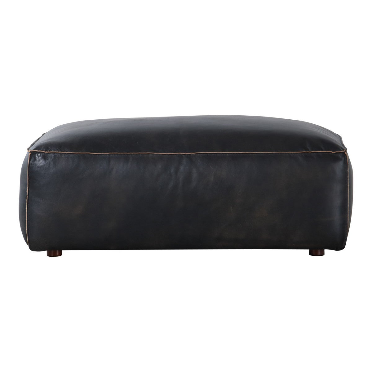 Moe's Home Collection Luxe Ottoman Antique Black - QN-1020-01 - Moe's Home Collection - Ottomans - Minimal And Modern - 1