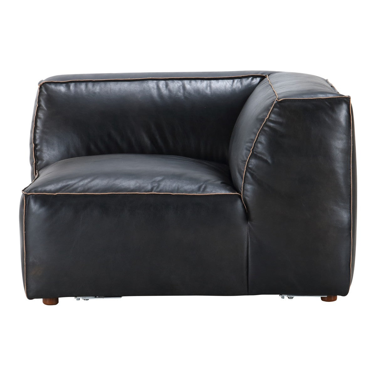 Moe's Home Collection Luxe Corner Chair Antique Black - QN-1021-01 - Moe's Home Collection - Corner Chairs - Minimal And Modern - 1