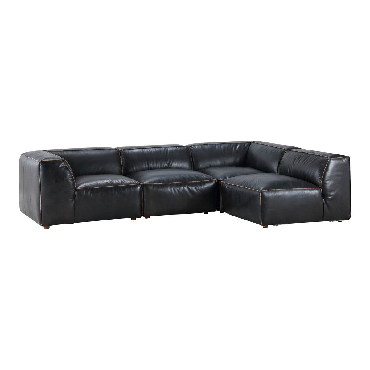 Moe's Home Collection Luxe Signature Modular Sectional Antique Black - QN-1022-01