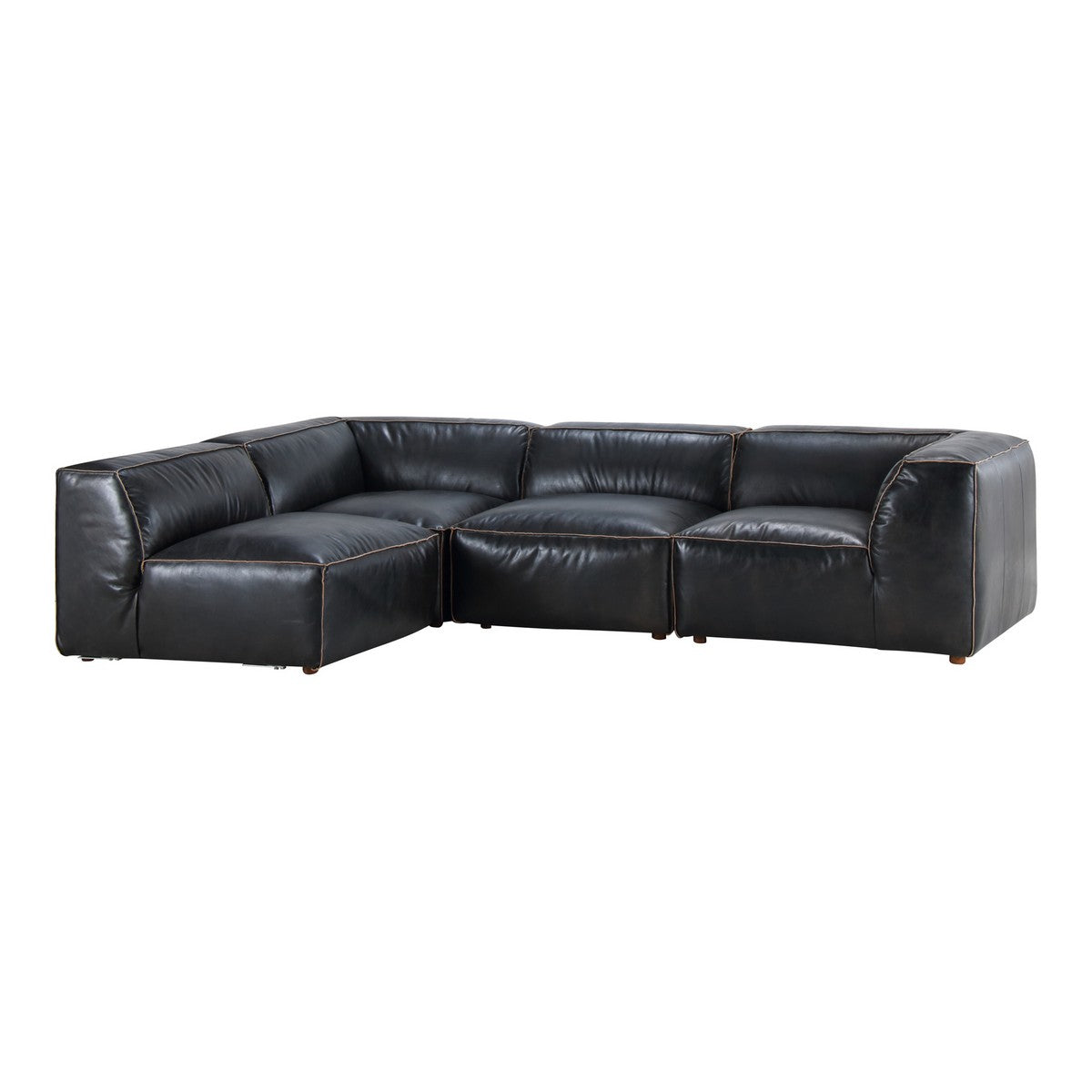 Moe's Home Collection Luxe Signature Modular Sectional Antique Black - QN-1022-01
