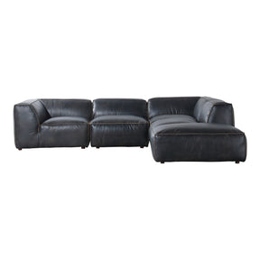 Moe's Home Collection Luxe Lounge Modular Sectional Antique Black - QN-1023-01 - Moe's Home Collection - Extras - Minimal And Modern - 1