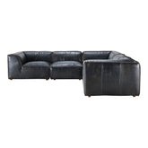 Moe's Home Collection Luxe Classic L Modular Sectional Antique Black - QN-1025-01 - Moe's Home Collection - Extras - Minimal And Modern - 1