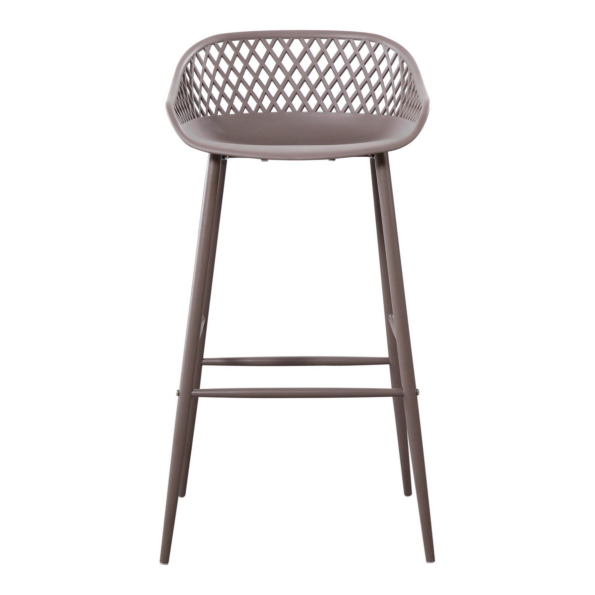 Moe's Home Collection Piazza Outdoor Barstool Grey-Set of Two - QX-1004-15 - Moe's Home Collection - Bar Stools - Minimal And Modern - 1