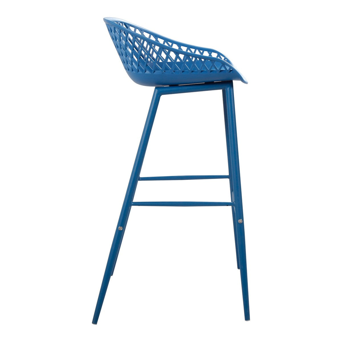 Moe's Home Collection Piazza Outdoor Barstool Blue-Set of Two - QX-1004-26