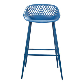 Moe's Home Collection Piazza Outdoor Barstool Blue-Set of Two - QX-1004-26 - Moe's Home Collection - Bar Stools - Minimal And Modern - 1