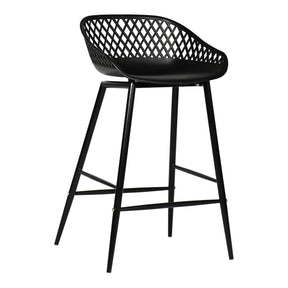 Moe's Home Collection Piazza Outdoor Counter Stool Black-M2 - QX-1009-02
