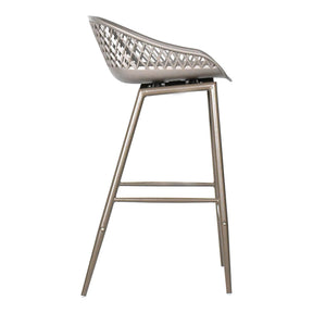 Moe's Home Collection Piazza Outdoor Counter Stool Grey-M2 - QX-1009-15
