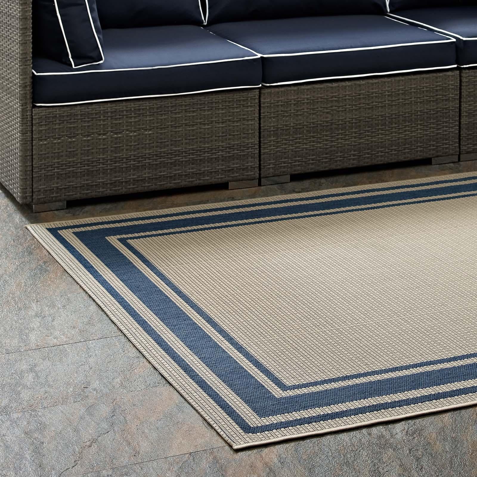 Modway Furniture Modern Rim Solid Border 9x12 Indoor and Outdoor Area Rug - R-1140-912