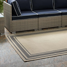 Modway Furniture Modern Rim Solid Border 8x10 Indoor and Outdoor Area Rug - R-1140-810