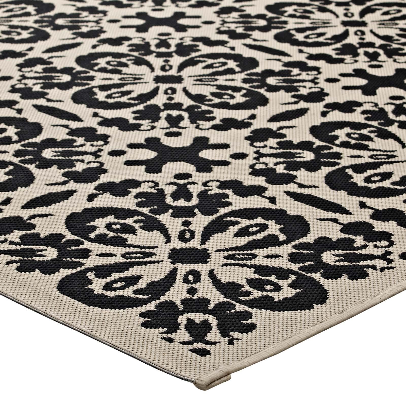 Modway Furniture Modern Ariana Vintage Floral Trellis 9x12 Indoor and Outdoor Area Rug - R-1142-912