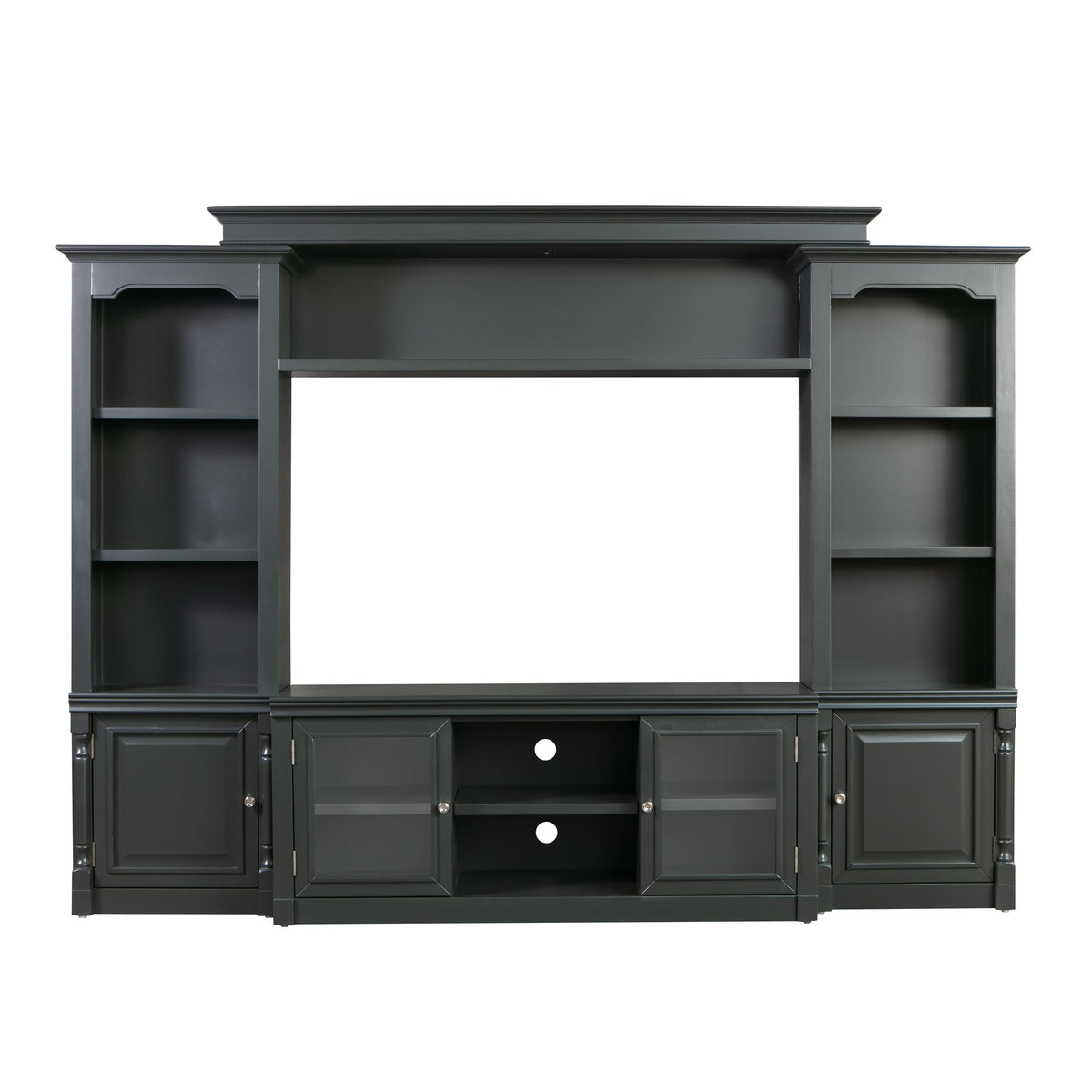 TOV Furniture Modern Virginia Charcoal Entertainment Center for TVs up to 65" - REN-E1037-ENTW