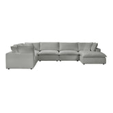 TOV Furniture Modern Cali Slate Modular Large Chaise Sectional - REN-L0090-SEC2