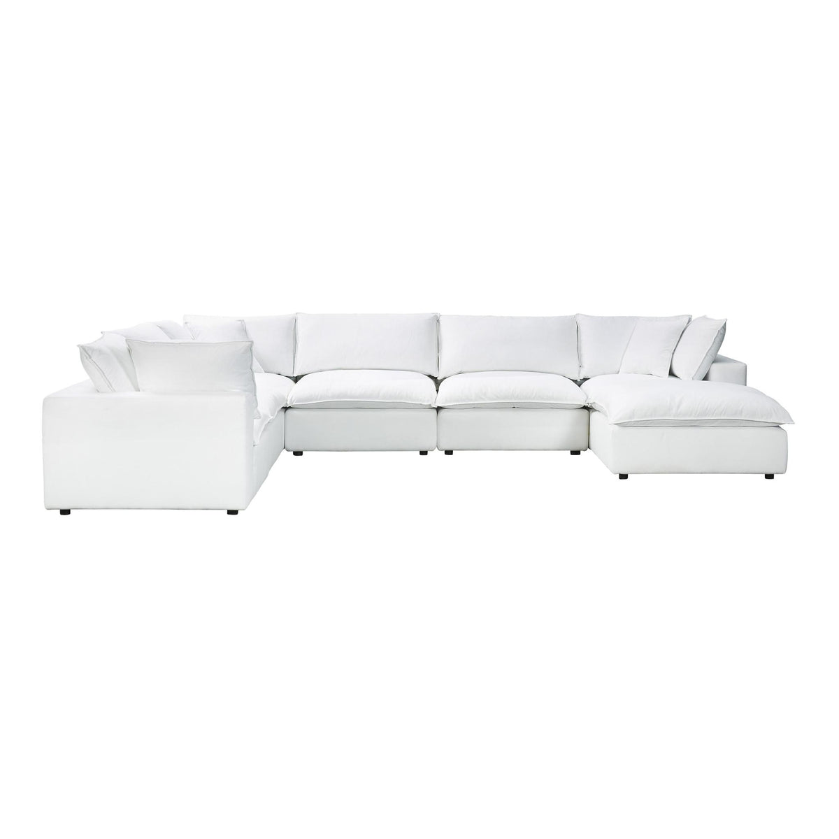TOV Furniture Modern Cali Pearl Modular Large Chaise Sectional - REN-L0092-SEC2