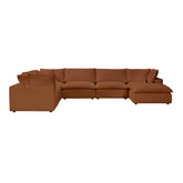 TOV Furniture Modern Cali Rust Modular Large Chaise Sectional - REN-L0098-SEC2