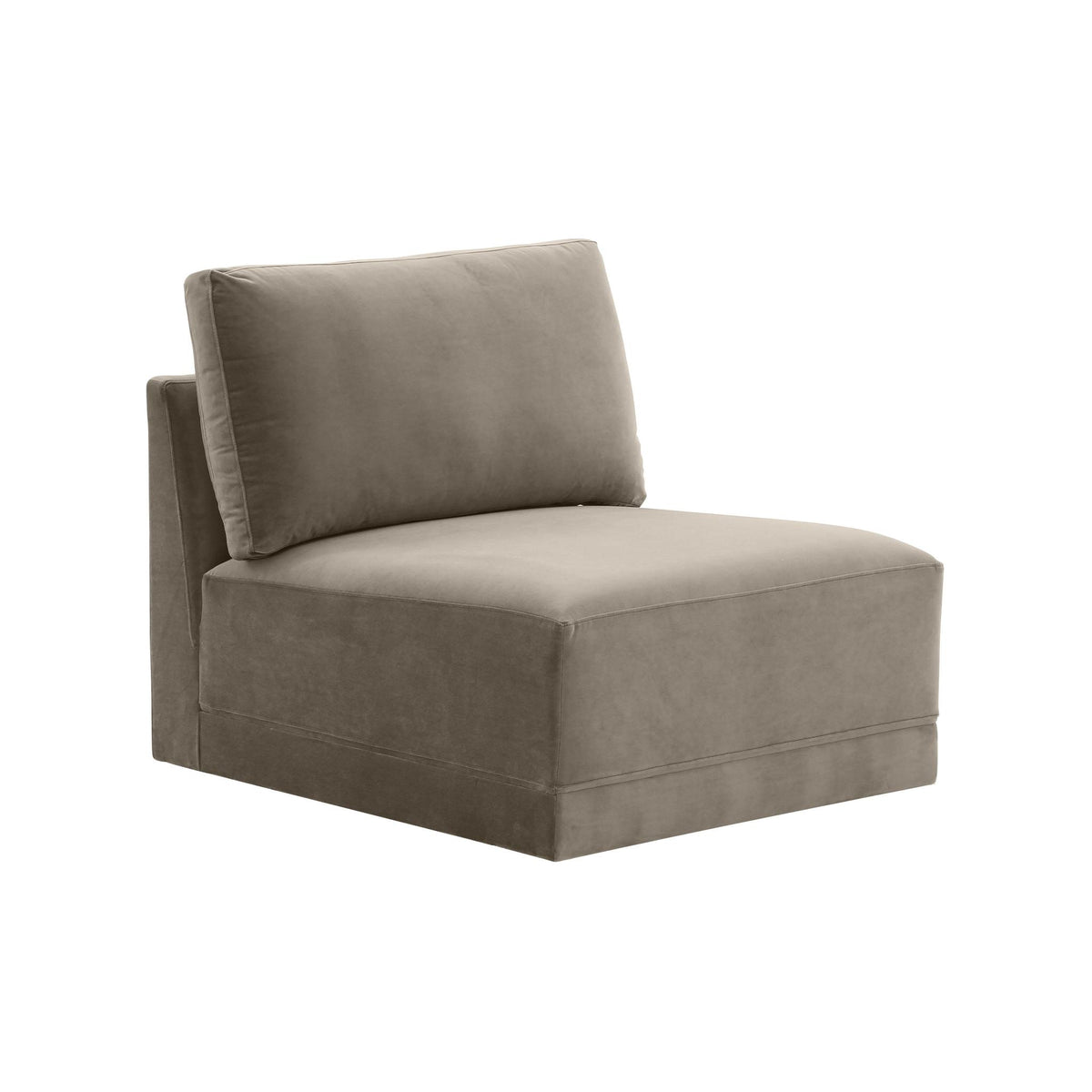 TOV Furniture Modern Willow Taupe Armless Chair - REN-L03110-AC