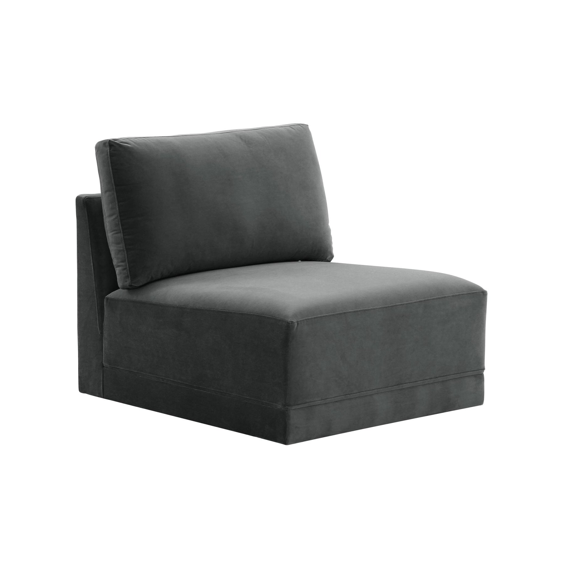TOV Furniture Modern Willow Charcoal Armless Chair - REN-L03120-AC