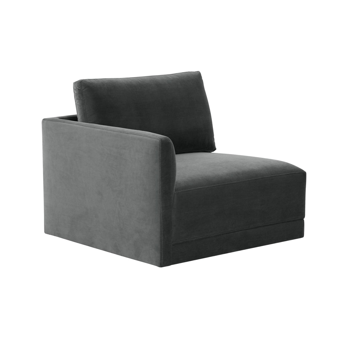 TOV Furniture Modern Willow Charcoal LAF Corner Chair - REN-L03120-LC
