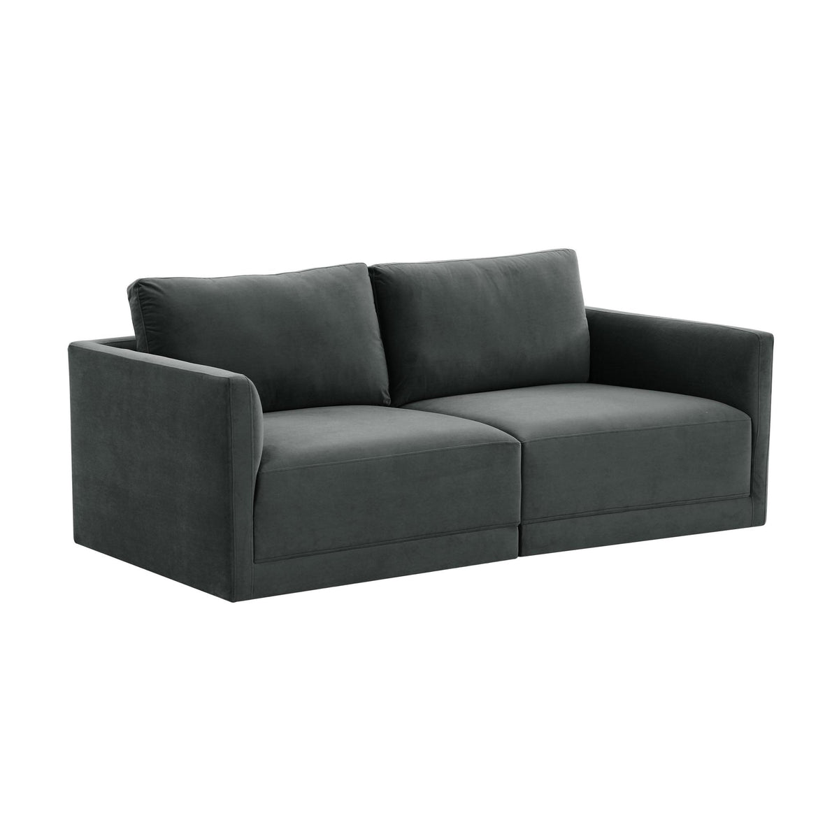 TOV Furniture Modern Willow Charcoal Modular Loveseat - REN-L03122