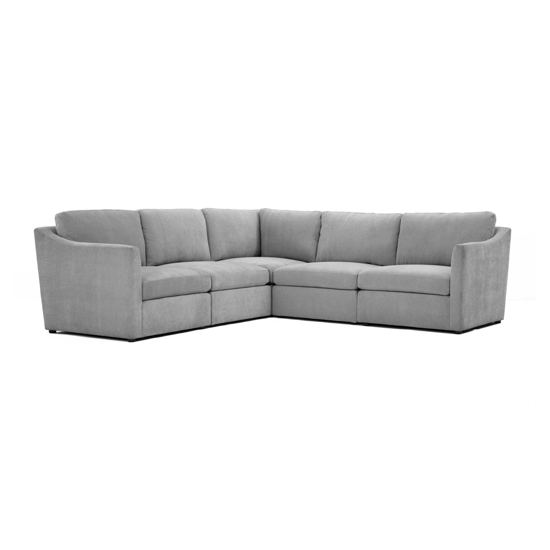 TOV Furniture Modern Aiden Gray Modular L Sectional - REN-L06120-SEC1